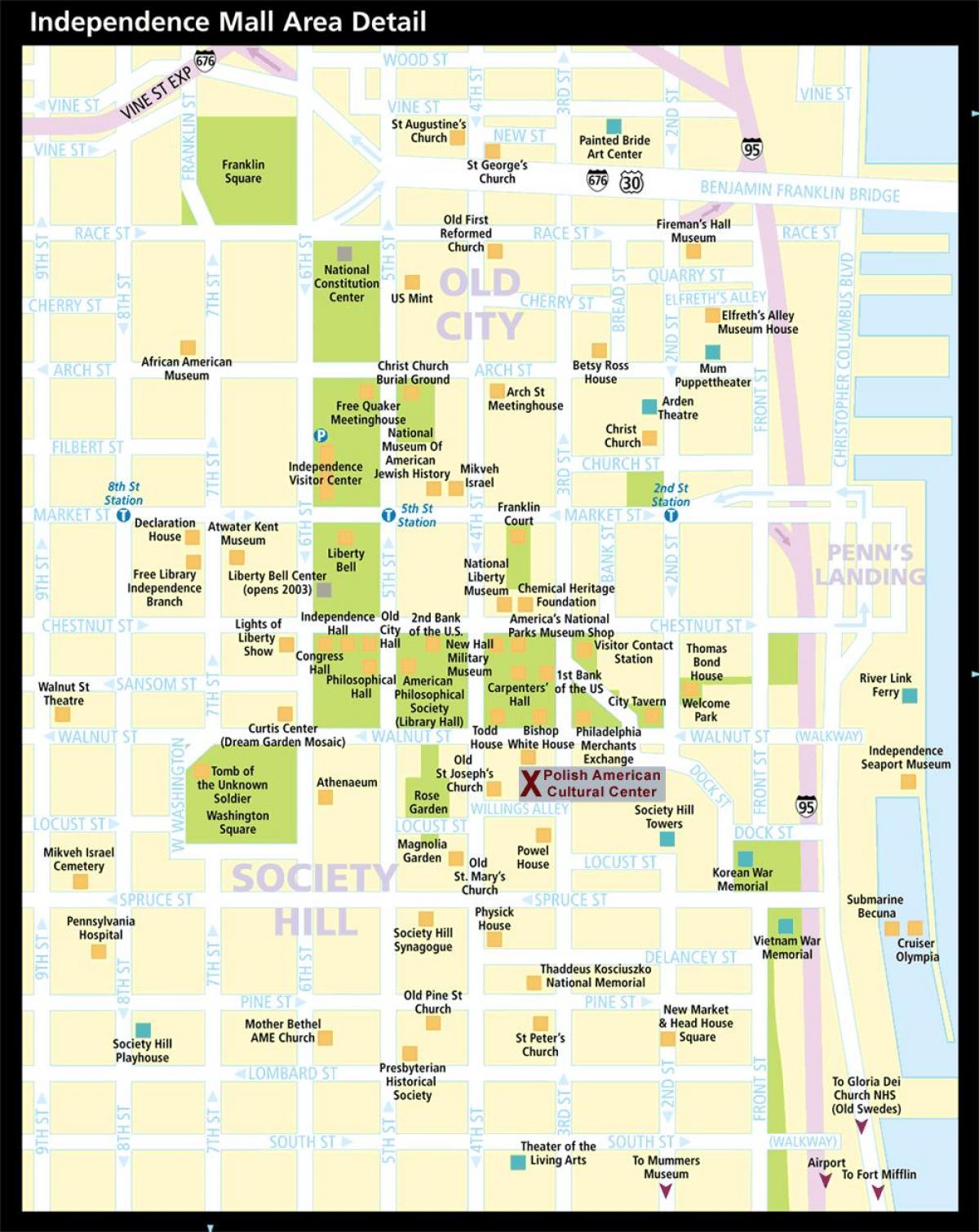 map of historic Philadelphia