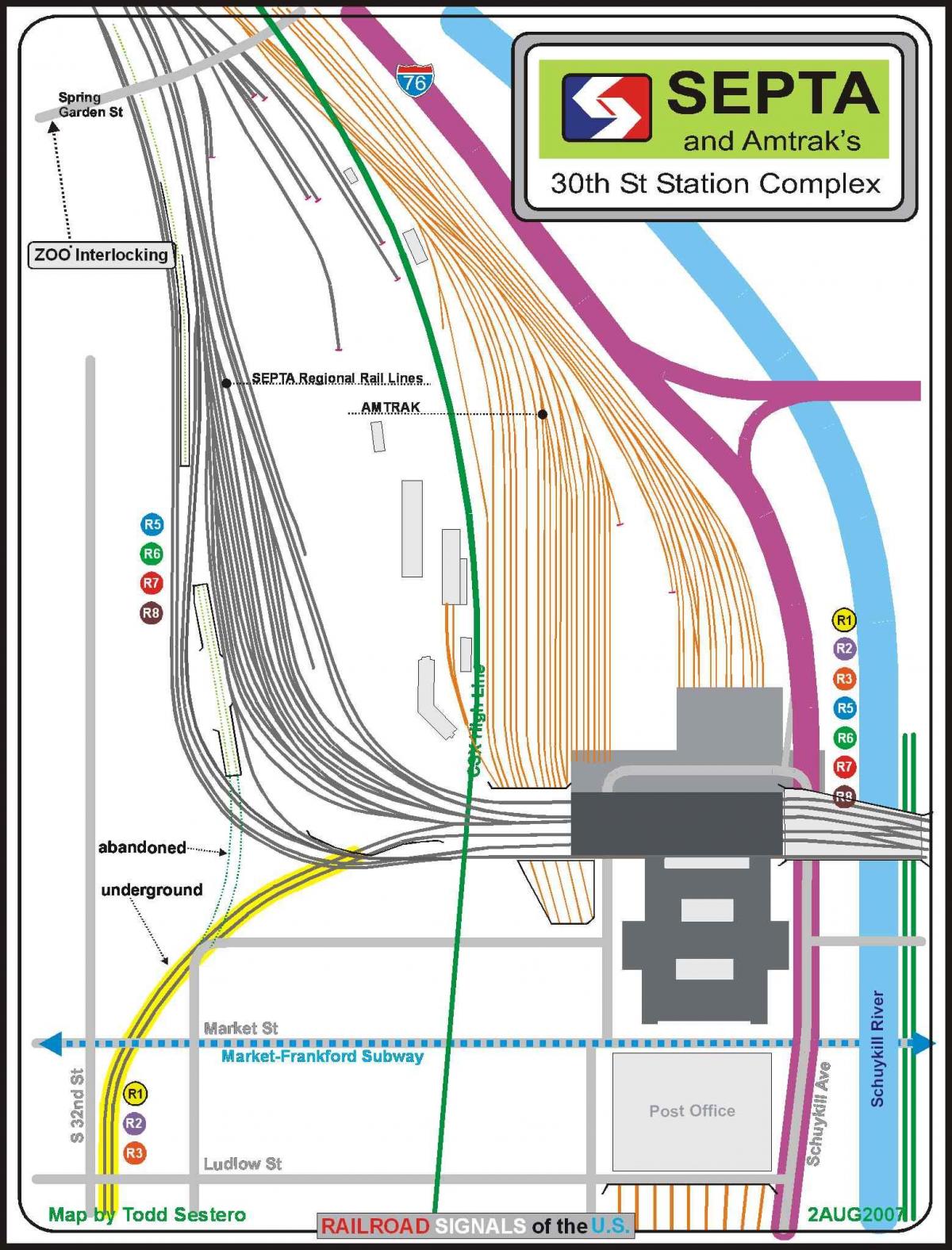 Philadelphia 30th street station map
