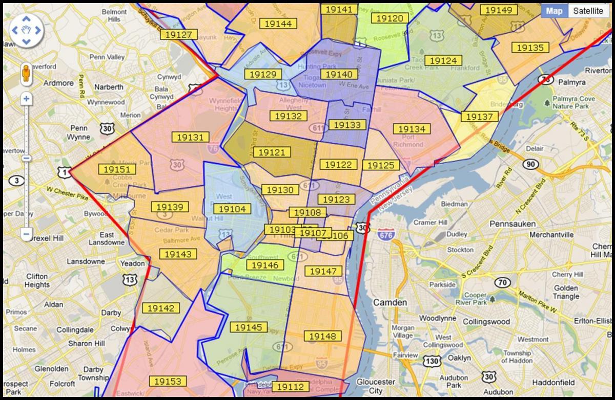 map of greater Philadelphia area