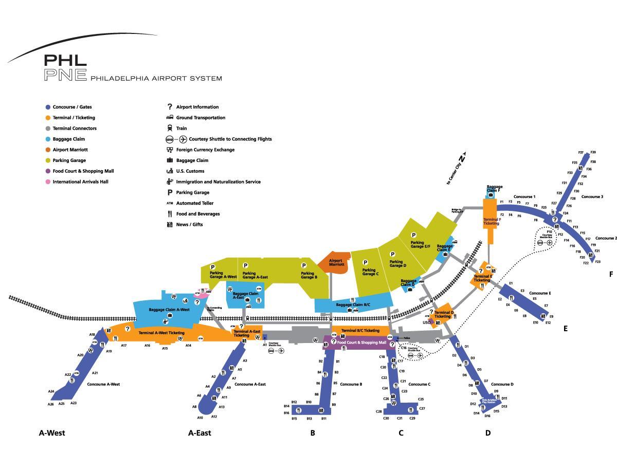 map of phl gate