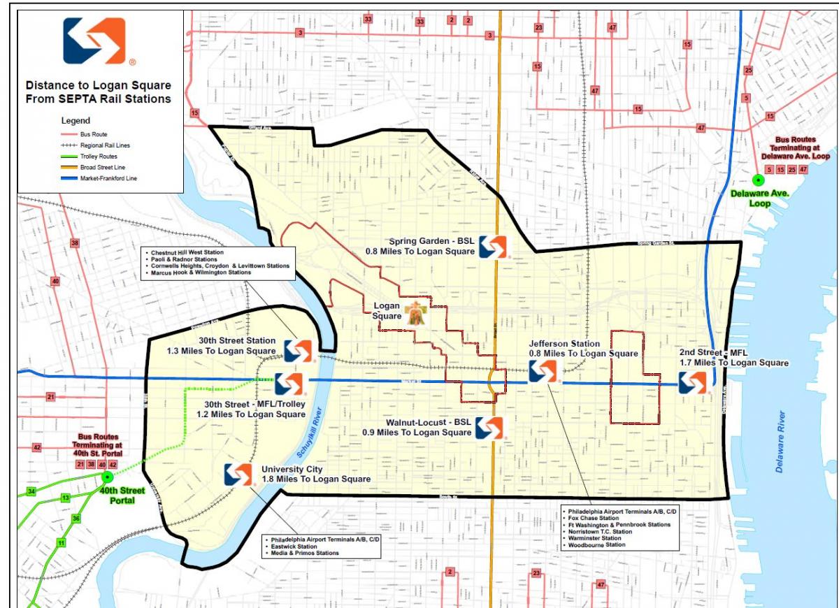 Septa bus route map