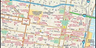 Map of downtown Philadelphia