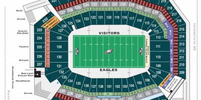 Philadelphia eagles stadium map
