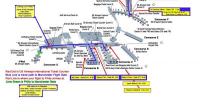 Airport map Philadelphia