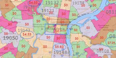 Philadelphia and surrounding areas map