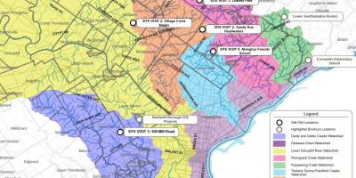 Suburbs of Philadelphia map